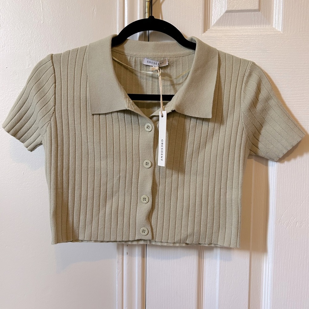 casual baby button down tee